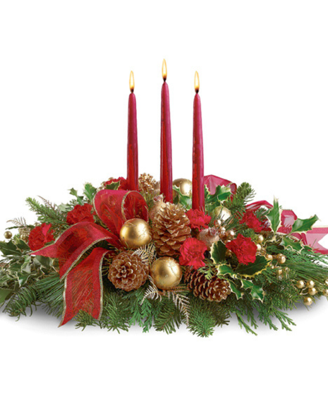 All Is Bright Candle Centerpiece