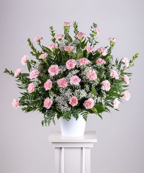 Graceful Carnations End Vase
