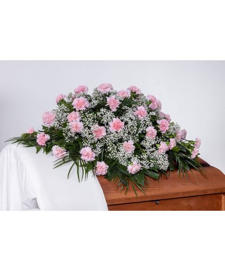 Graceful Carnations Half Casket Spray