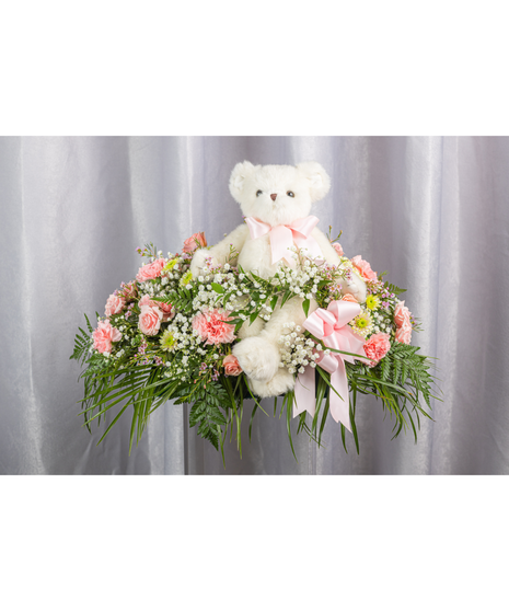 Precious Plush Casket Spray