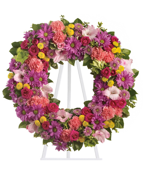 Ringed By Love Funeral Wreath