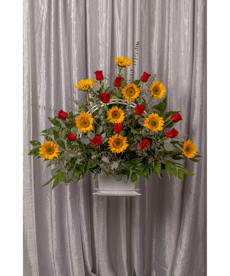 Sunflower Rose Basket