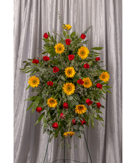 Sunflower Rose Standing Spray