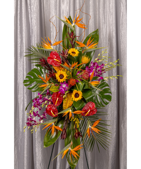 Tropical Tribute Deluxe Standing Spray