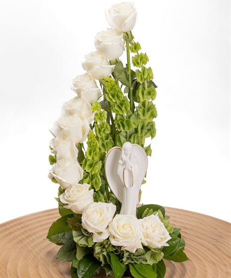 White Stairway to Heaven with Angel