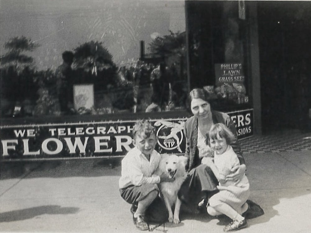 L to R: J.R., mother Helen, and sister Lee Phillip