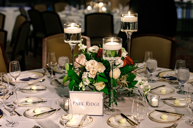 Centerpiece with Floating Candles