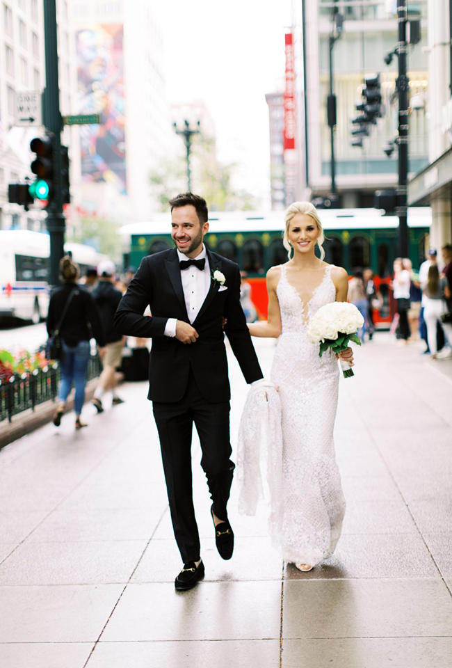 Downtown Chicago Bride and Groom
