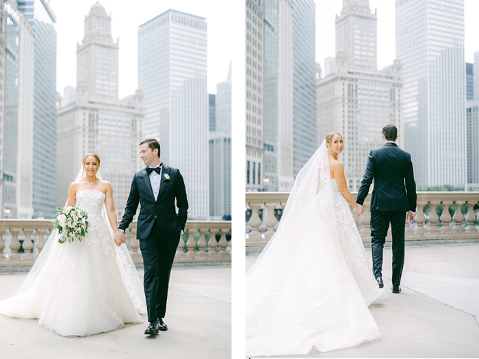 Chicago Skyline Wedding Couple