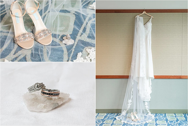 Gown, Shoes and Rings