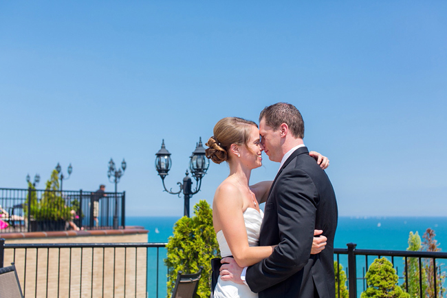 Bride and Groom at Chicago Lakefront
