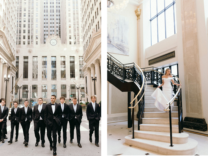 Groom, Groomsmen and Bride