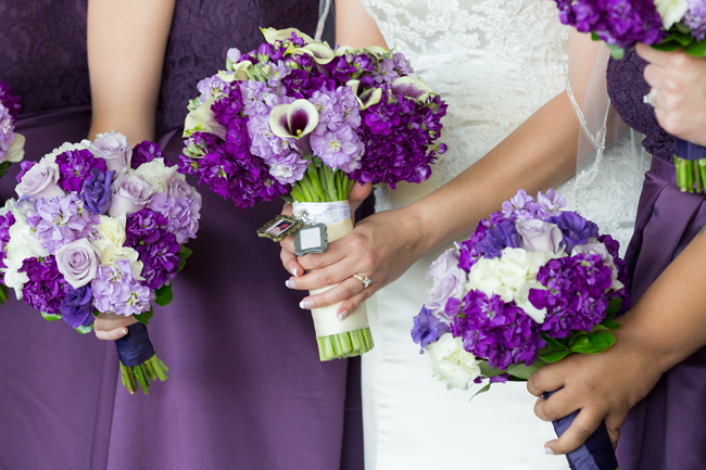 Lavender and Purple Wedding Bouquets