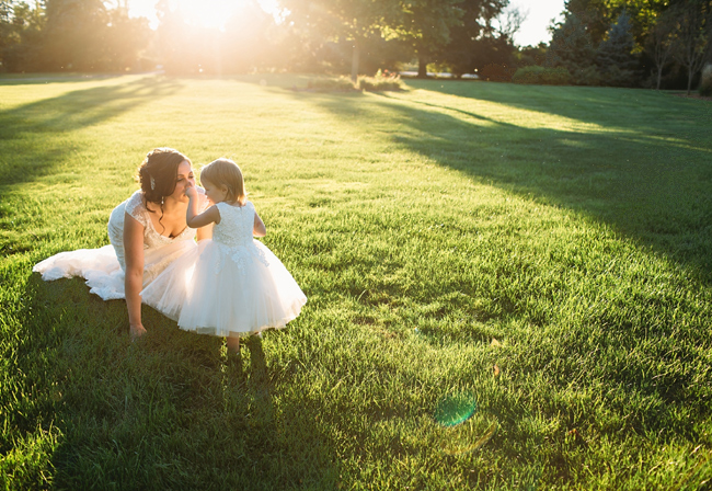 Bride and Flower Girl