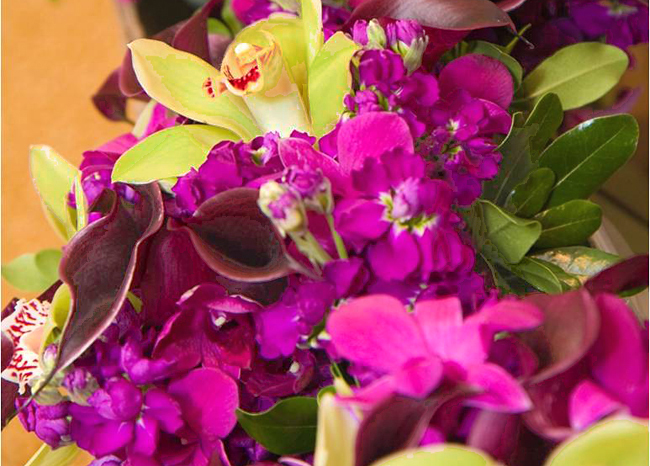 Plum and Green Flowers