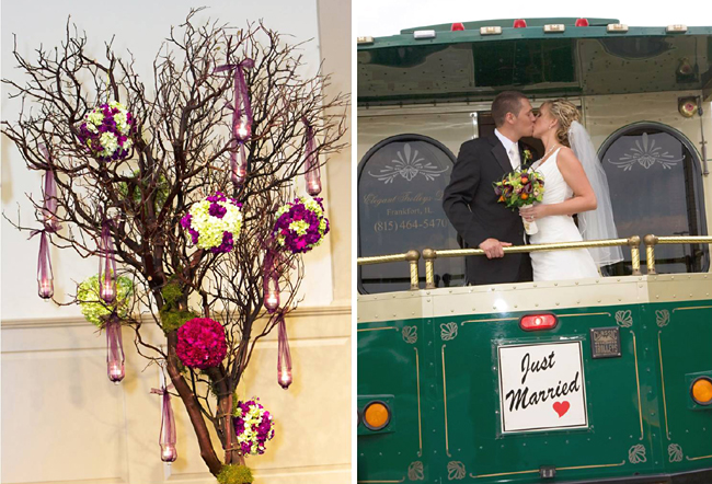 Manzanita Tree and Wedding Trolly