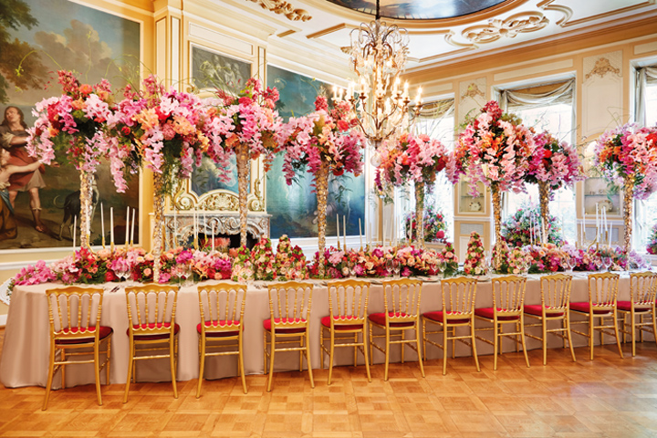 Pink, Lavender and Pink Centerpieces