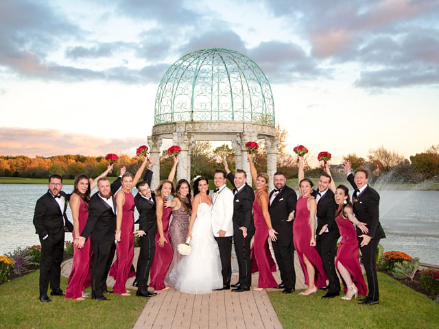 White and Mauve Wedding