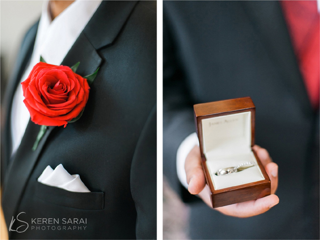 Boutonniere and Wedding Ring