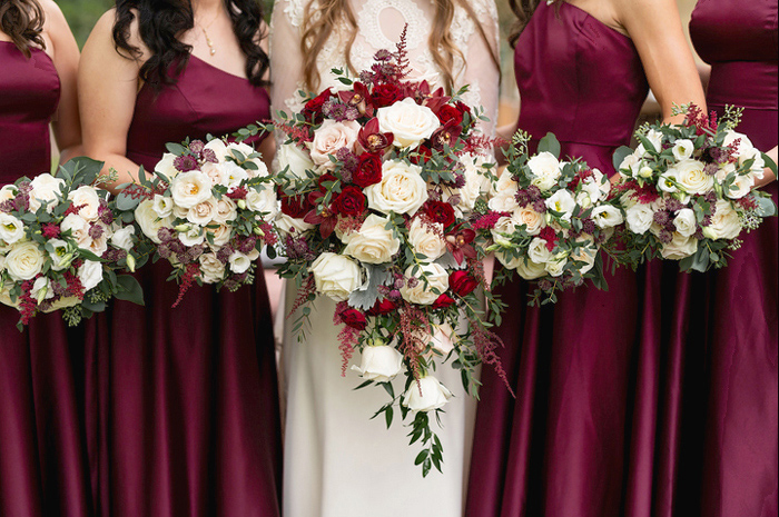 Burgundy and White Wedding