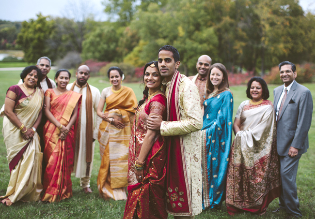 Bride and Groom and Family