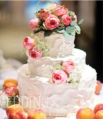 Peach Wedding Cake