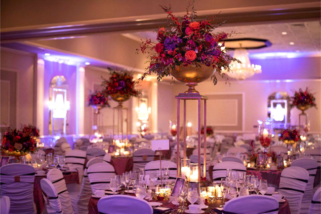 Gold and Jewel-Toned Wedding Decorations