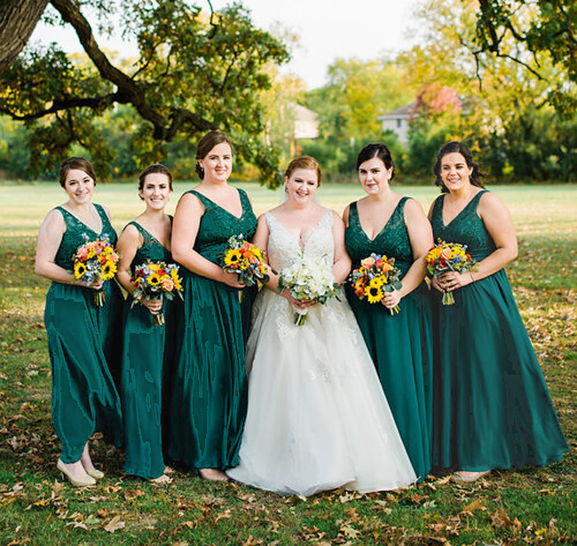 Bride and Bridesmaids