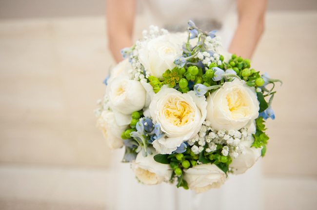 White, Green and Blue Bouquet