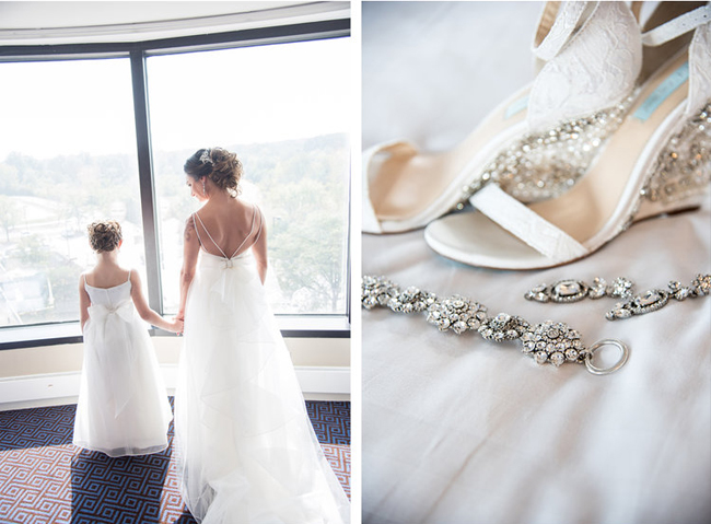 Bride and Flower Girl