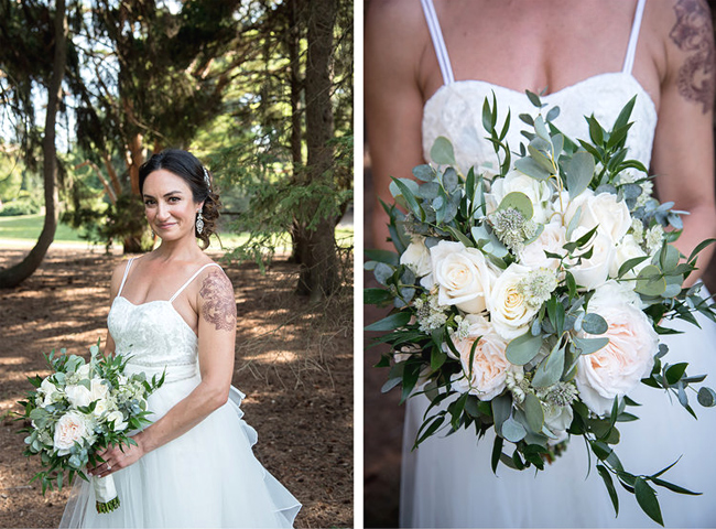White and Pink Bridal Bouquet