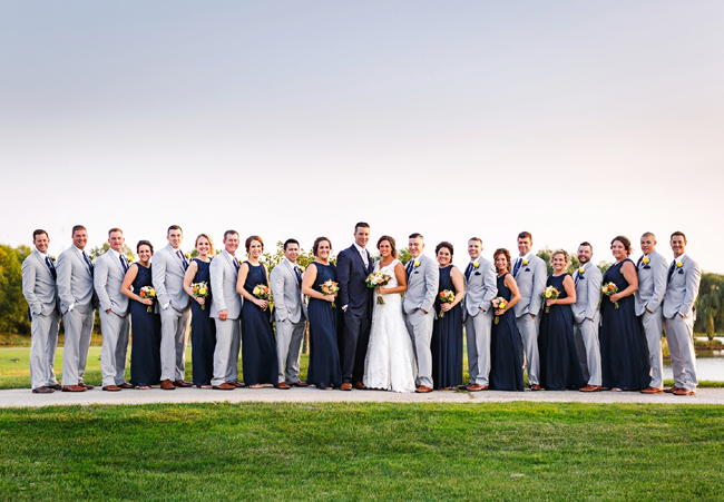 Navy and Gray Bridal Party