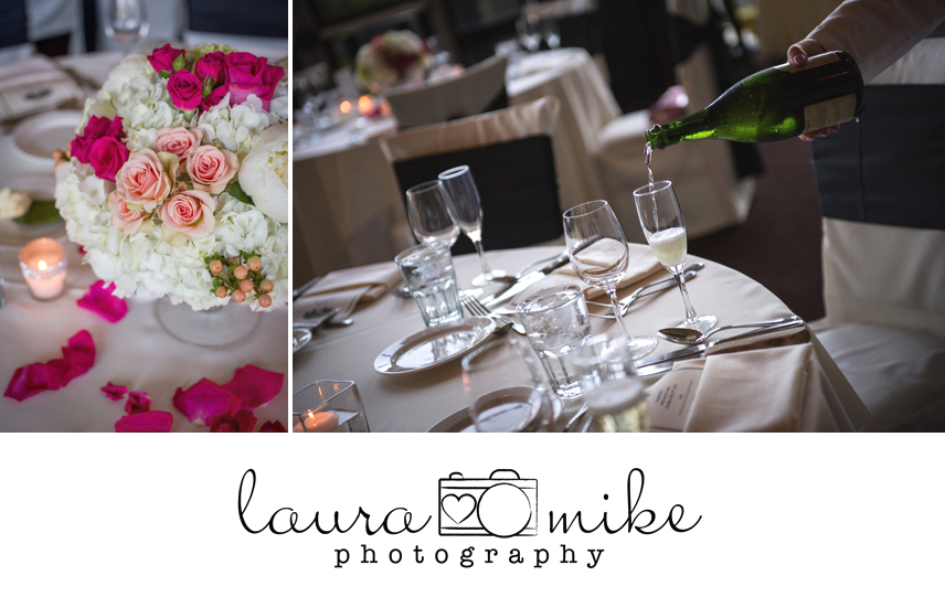 Pink and White Wedding Centerpiece
