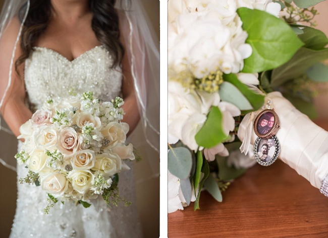 Pink and White Bridal Bouquet
