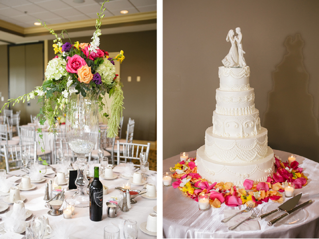 Reception Centerpiece and Cake