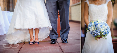 White, Gray and Blue Wedding