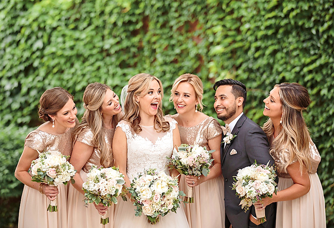 Bride and Bridesmaids