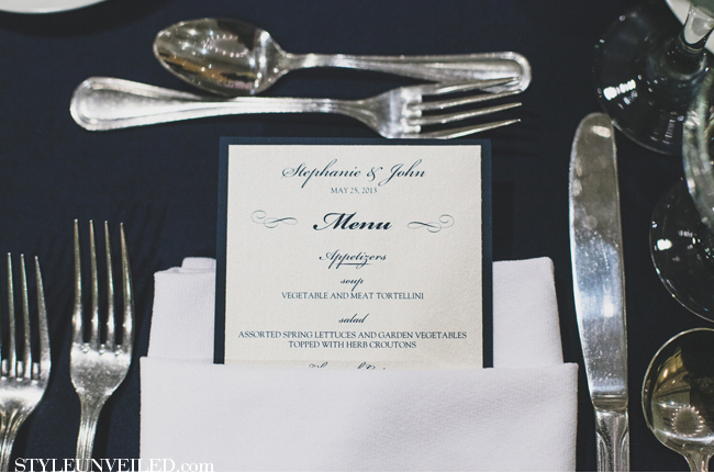 Reception Menu