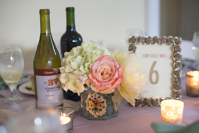 Pink and White Table Setting