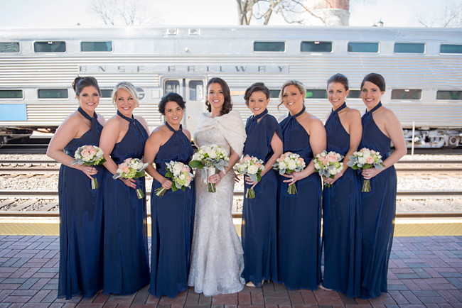 Bride and Bridesmaids in Western Springs