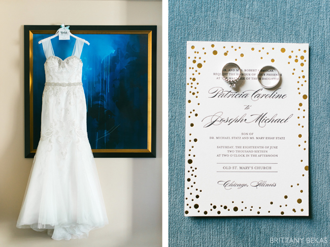Bridal Gown and Invitation