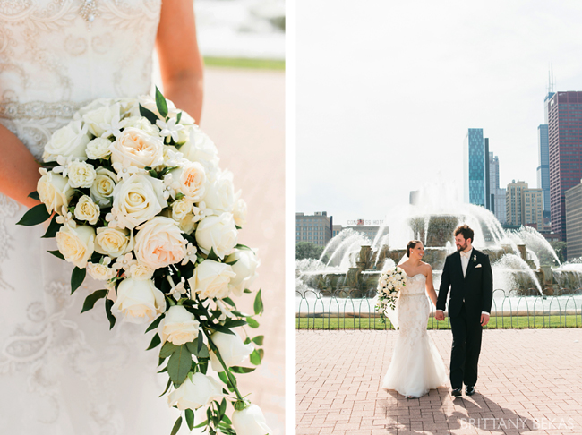 Cascade Bouquet and Chicago Couple