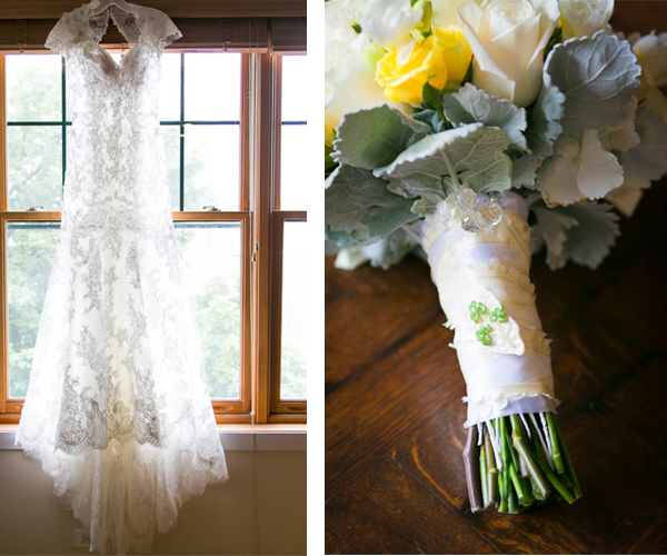 Bridal Gown and Bouquet