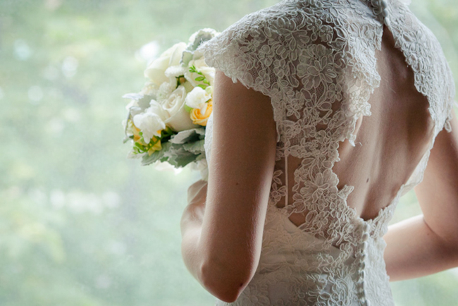 Bride and Bouquet