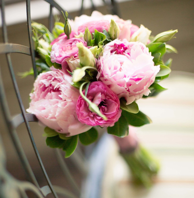 Pink Peonies Wedding Bouquet